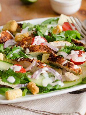 Cajun Chicken Breast and Salad