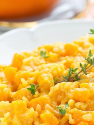 Roasted Pumpkin & Broccoli with Barley Risotto