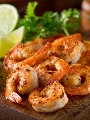 Spicy Prawns with Minted Yoghurt