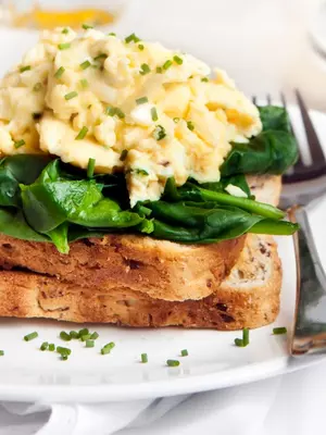 Spinach & Fetta Scrambled Eggs