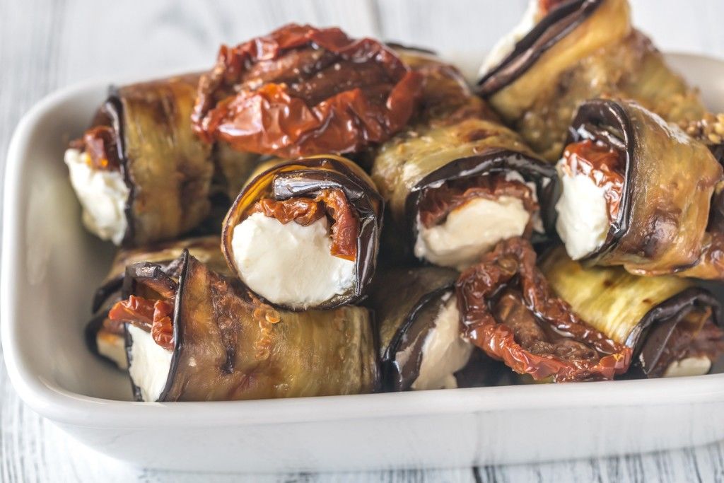 Cottage Cheese with Eggplant and Sundried Tomato