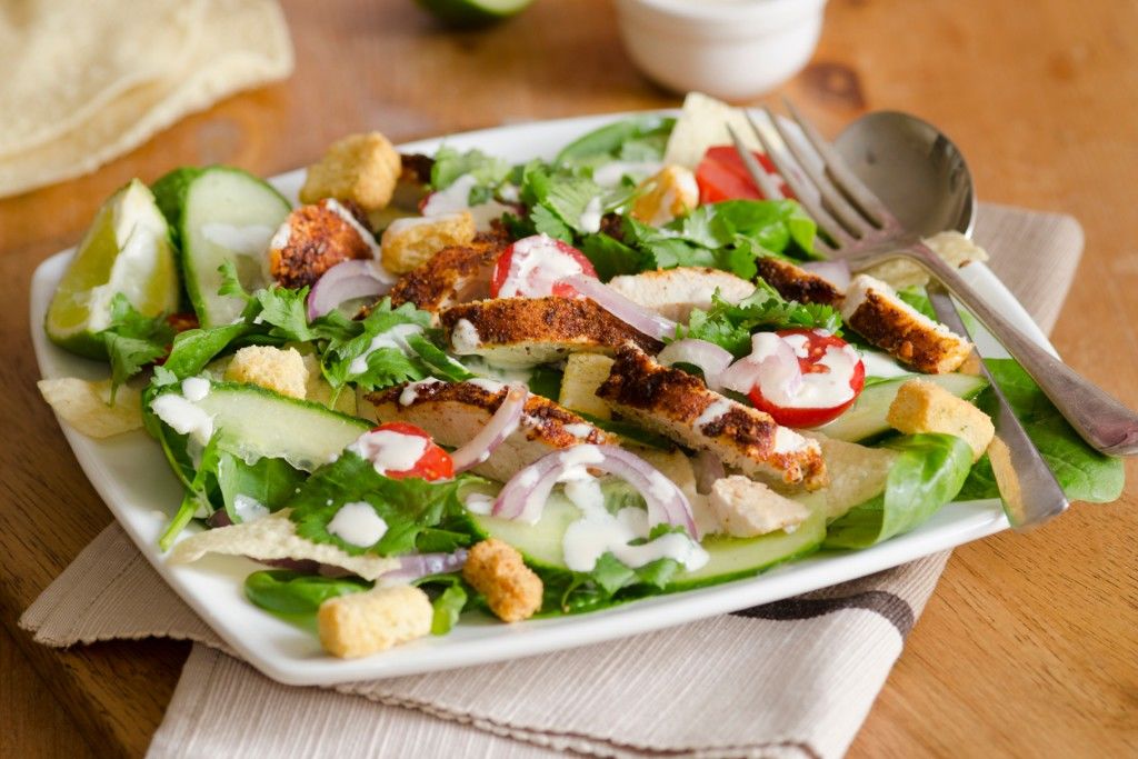 Cajun Chicken Breast and Salad