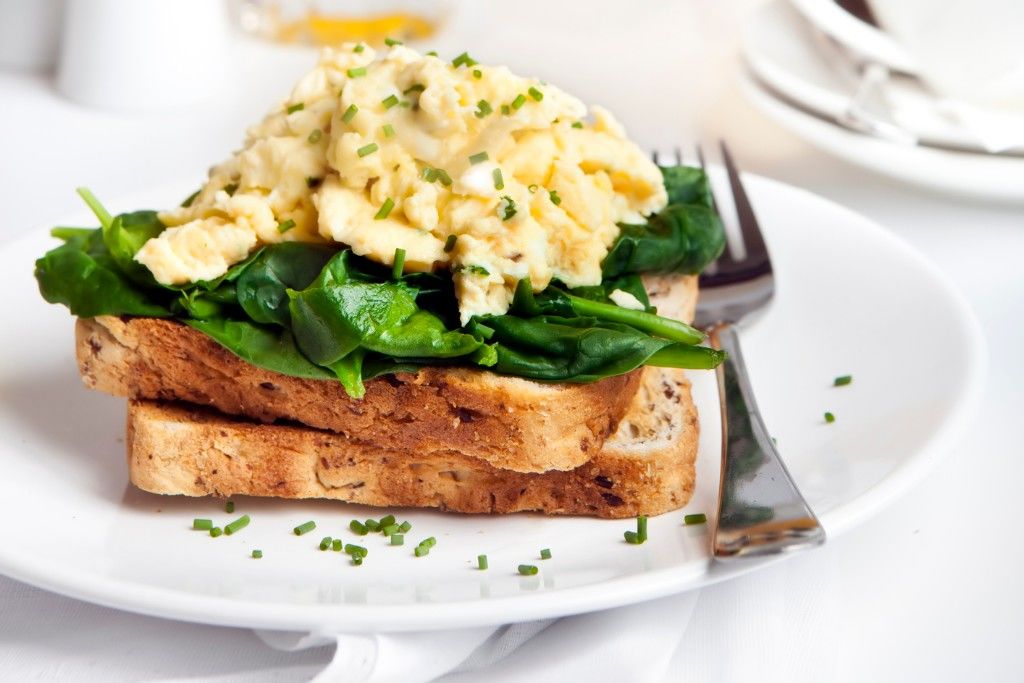 Spinach & Fetta Scrambled Eggs