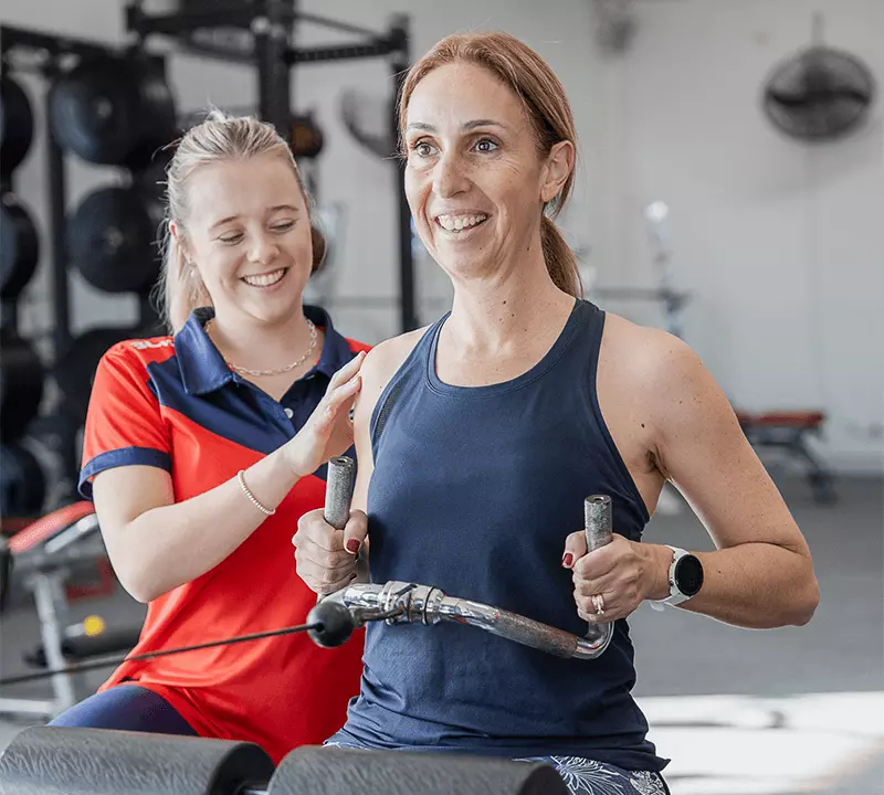 Female trainer with female client