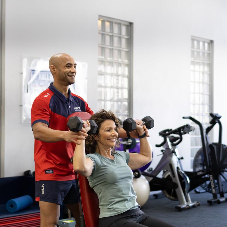 strongHER program PT and client square