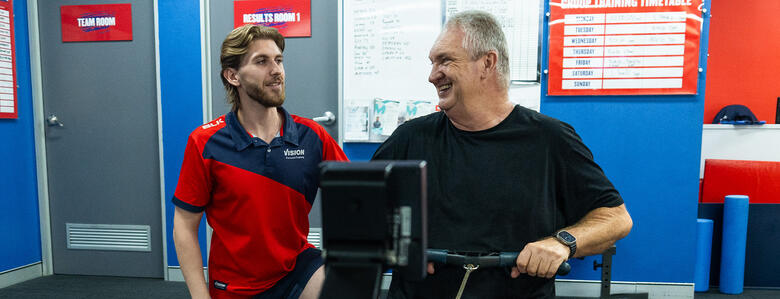 Male client with male trainer