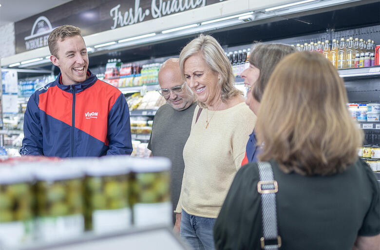 Shopping tour with male trainer