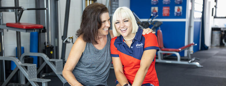 Female trainer with female client