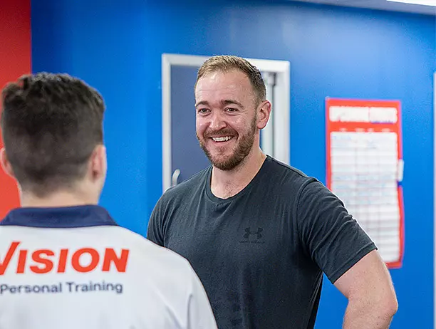 Male client with male trainer